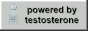 grey button with the text 'powered by testosterone'. on the left is an image of a rotating testosterone vial.